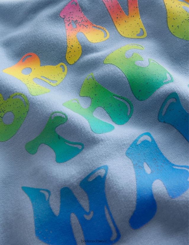 Boden Mädchen Logo-Sweatshirt VH86PT2979 Kleidung kieselblau