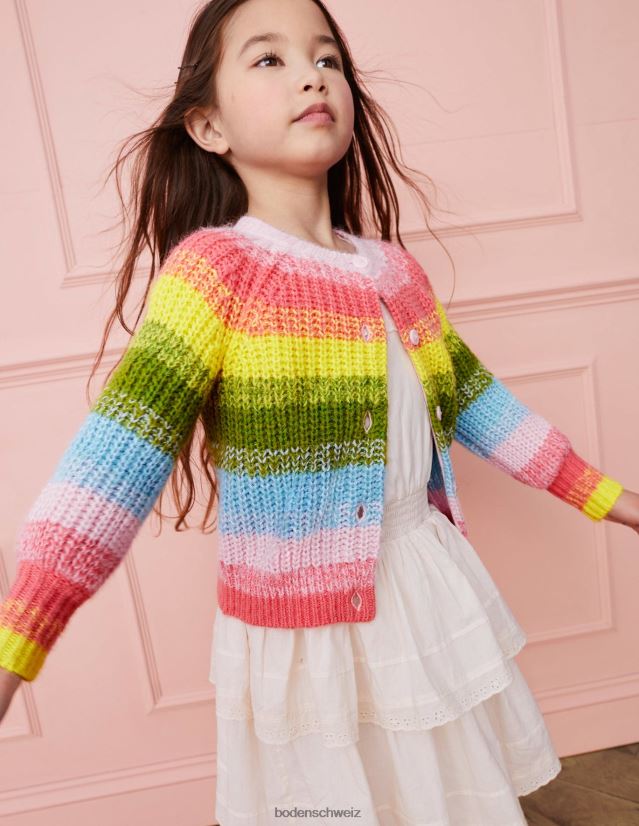 Boden Mädchen Ombre-Regenbogen-Strickjacke VH86PT2800 Kleidung multi