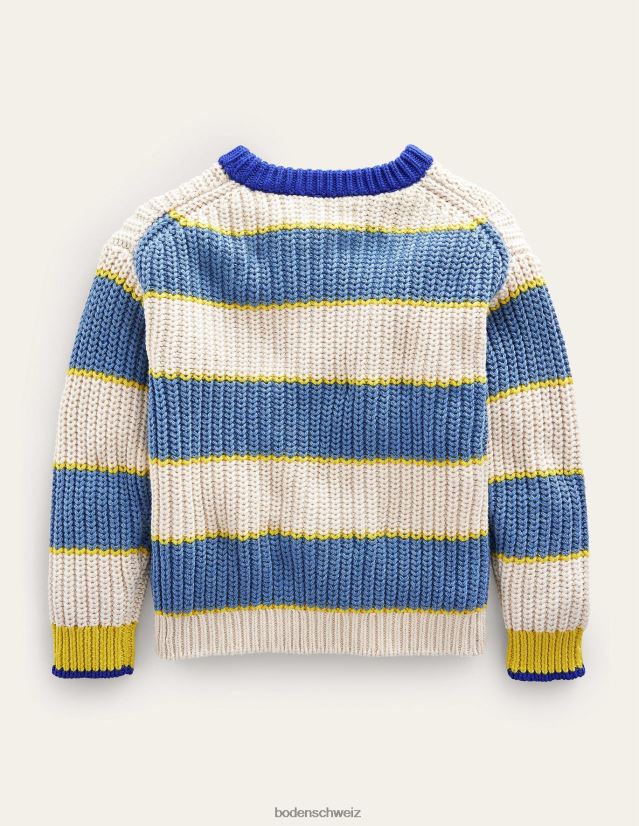 Boden Mädchen Rippstrickpullover mit tiefer Schulterpartie VH86PT3171 Kleidung multi