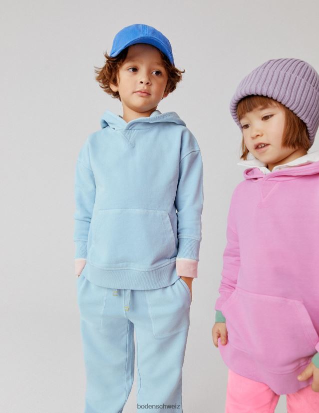 Boden Mädchen Stückgefärbter Kapuzenpullover VH86PT3278 Kleidung Surfblau