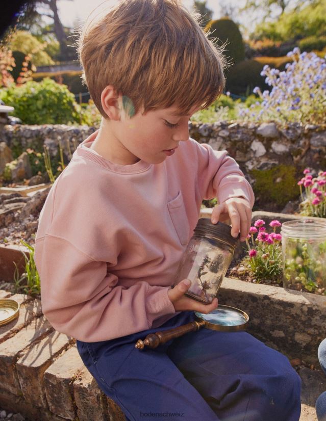 Boden Mädchen Stückgefärbtes Sweatshirt VH86PT809 Kleidung Vintage-Rosa