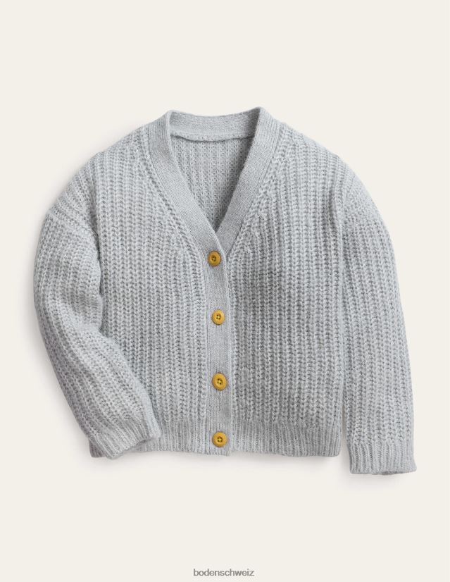 Boden Mädchen flauschige Strickjacke VH86PT3044 Kleidung Silbermergel