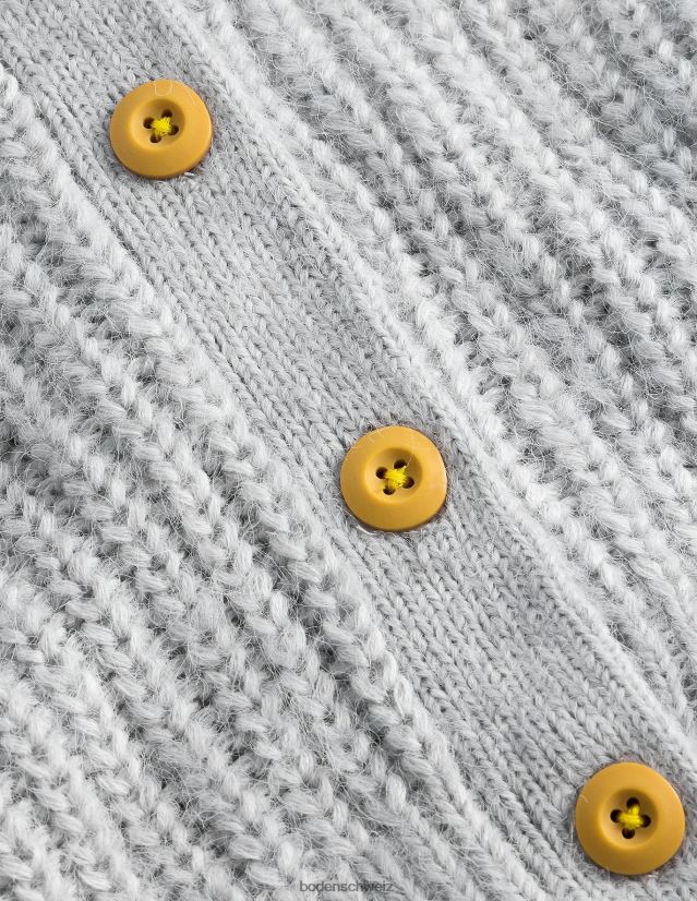 Boden Mädchen flauschige Strickjacke VH86PT3044 Kleidung Silbermergel