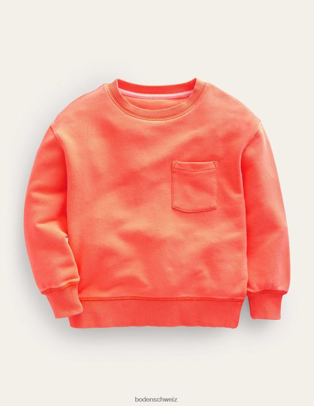 Boden Mädchen superweiches Sweatshirt VH86PT3205 Kleidung Neon orange