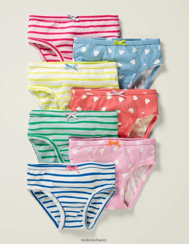 Boden Mädchen Hosen 7er Pack VH86PT555 Kleidung zerstreutes Herz