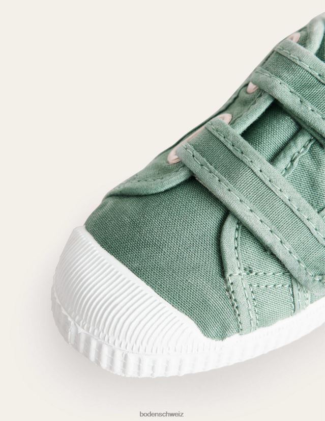 Boden Mädchen Canvas-Schuhe mit Doppelriemen VH86PT827 Schuhwerk Penzance