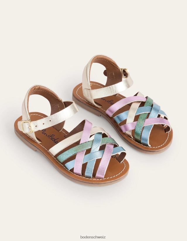 Boden Mädchen Riemchensandalen VH86PT2763 Schuhwerk Multi-Metallic