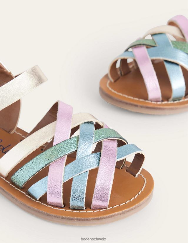 Boden Mädchen Riemchensandalen VH86PT2763 Schuhwerk Multi-Metallic