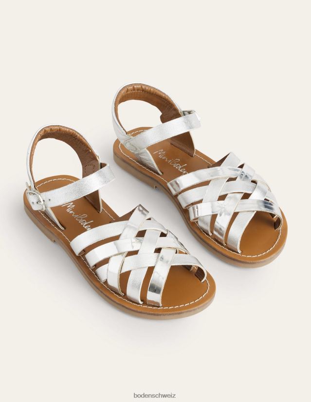 Boden Mädchen Riemchensandalen VH86PT2764 Schuhwerk silbermetallic