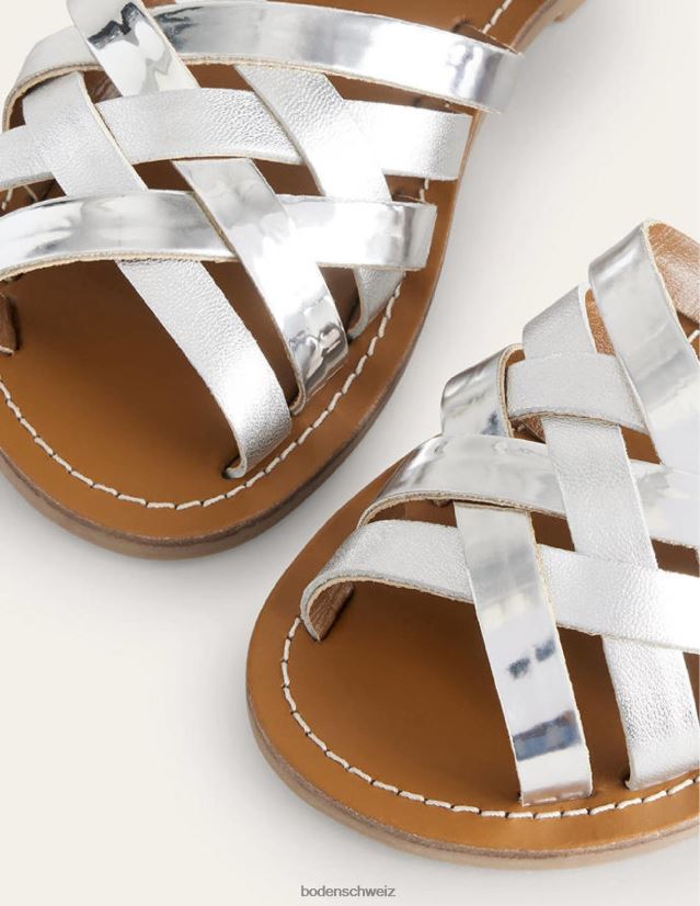 Boden Mädchen Riemchensandalen VH86PT2764 Schuhwerk silbermetallic
