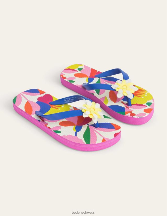 Boden Mädchen Flip-Flops VH86PT822 Schuhwerk mehrblumig