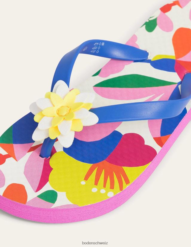Boden Mädchen Flip-Flops VH86PT822 Schuhwerk mehrblumig