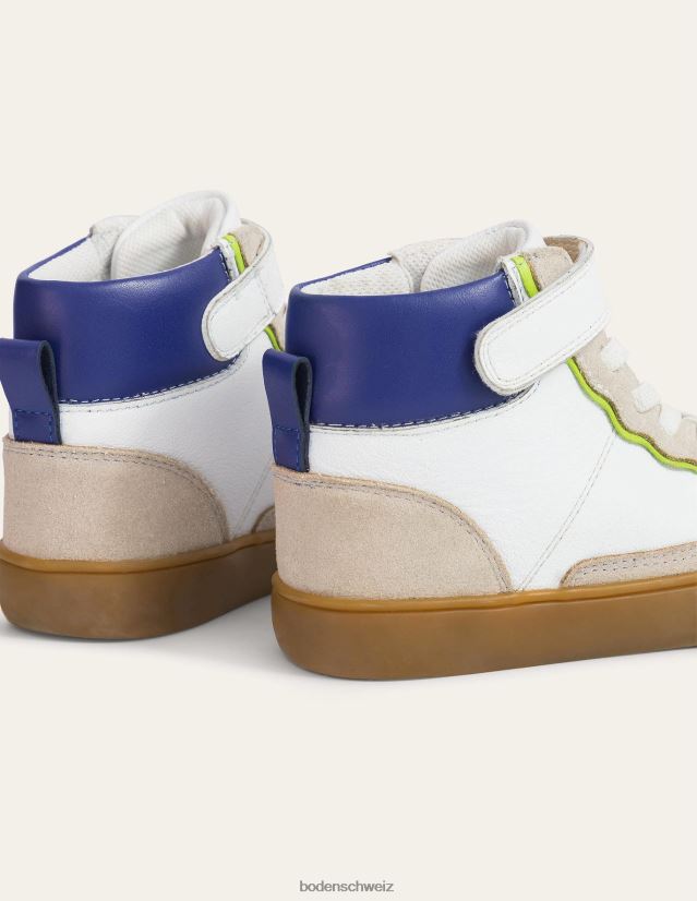 Boden Mädchen High-Tops aus Leder VH86PT2692 Schuhwerk Weiß