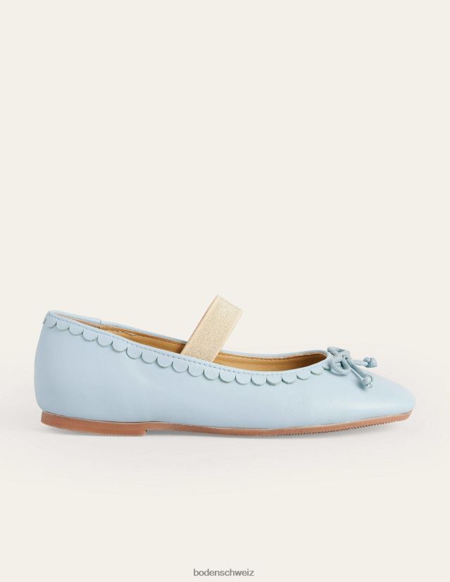 Boden Mädchen Ballerinas aus Leder VH86PT2674 Schuhwerk Provenceblau