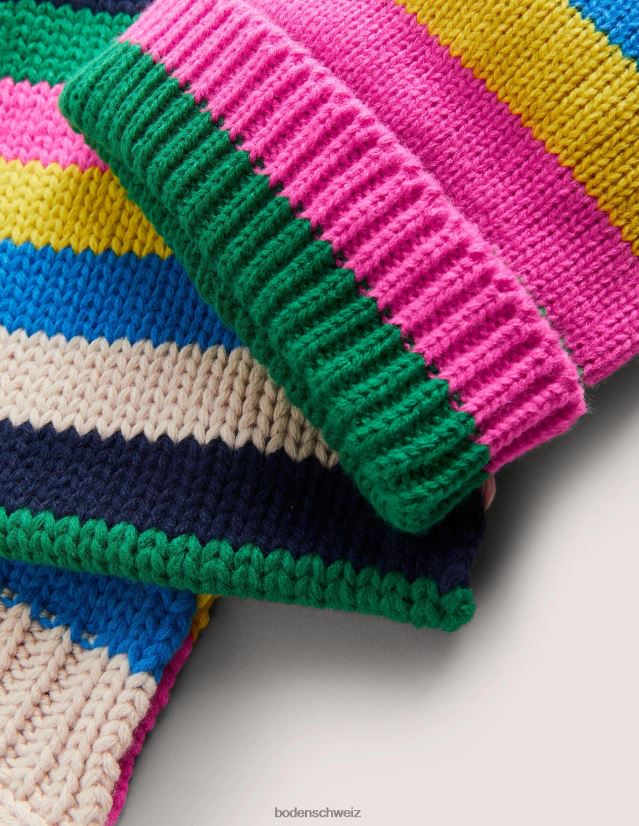Boden Mädchen Strickset 3-teilig VH86PT2727 Zubehörteil Regenbogenstreifen