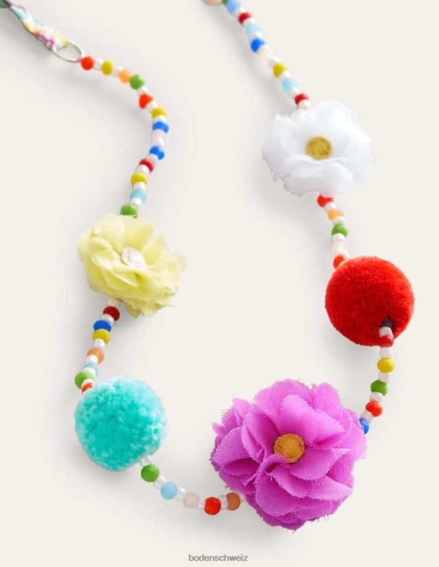 Boden Mädchen Halskette VH86PT2732 Zubehörteil Blumen mit mehreren Perlen