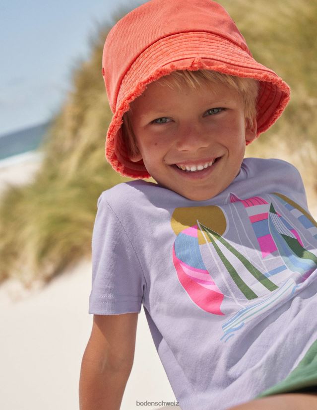 Boden Mädchen Fischerhut VH86PT3116 Zubehörteil Mandarinenrot