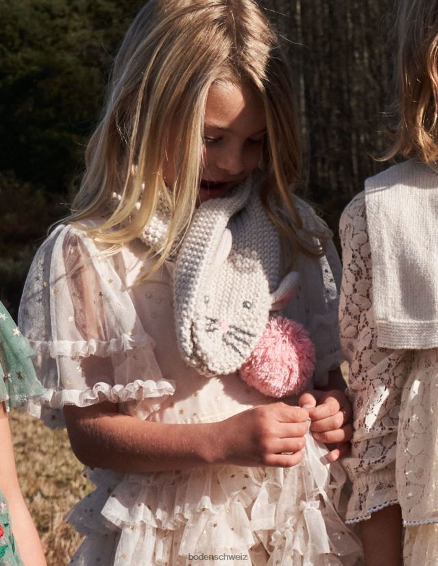 Boden Mädchen Neuheitsschal VH86PT2728 Zubehörteil Elfenbeinhase