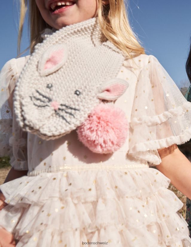 Boden Mädchen Neuheitsschal VH86PT2728 Zubehörteil Elfenbeinhase