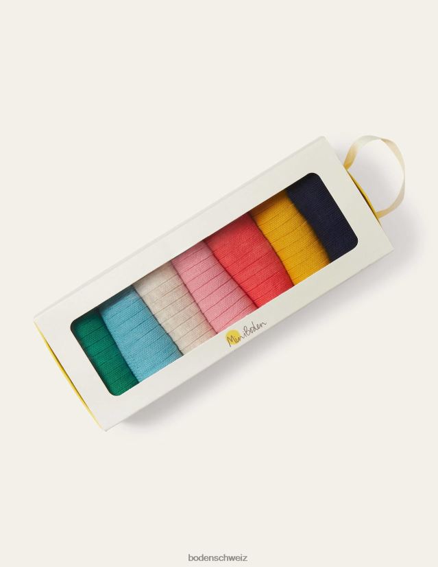 Boden Mädchen Gerippte Socken im 7er-Pack VH86PT839 Zubehörteil multi