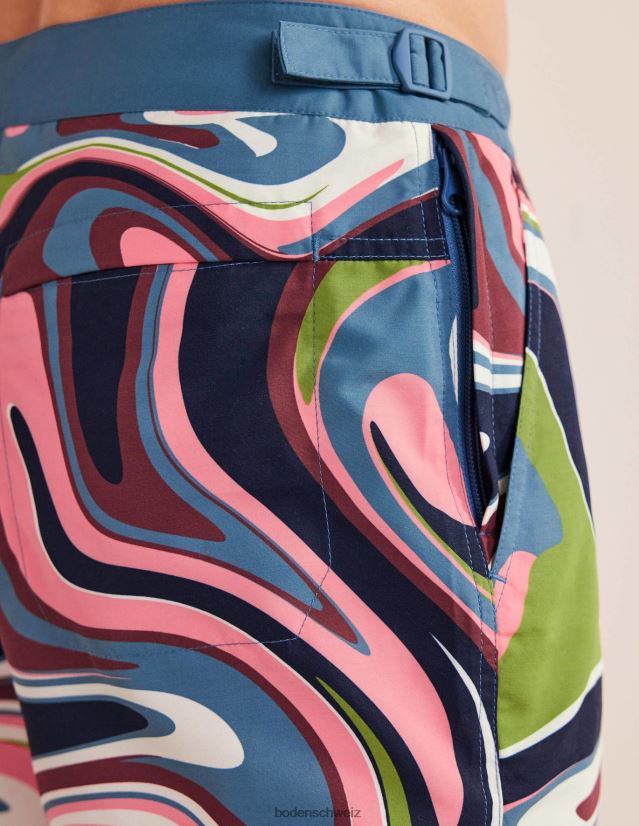 Boden Männer Badeshorts mit fester Taille VH86PT3547 Kleidung Multi-Utopie-Wirbel