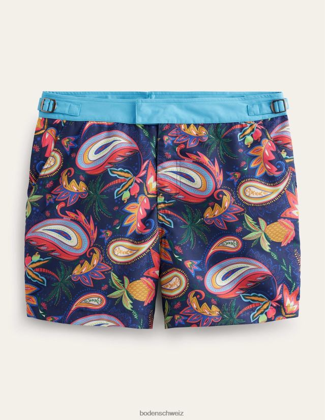 Boden Männer Badeshorts mit fester Taille VH86PT3566 Kleidung Multi-Ananas-Paisley