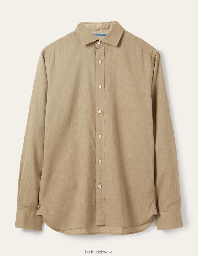 Boden Männer Leinenhemd mit Cutaway-Kragen VH86PT3611 Kleidung Malz