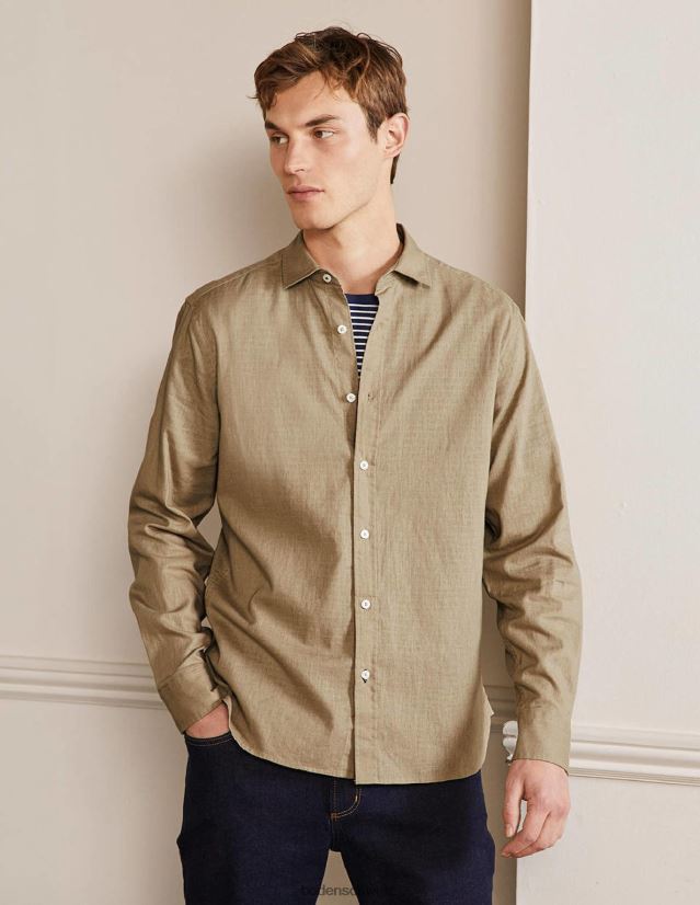 Boden Männer Leinenhemd mit Cutaway-Kragen VH86PT3611 Kleidung Malz