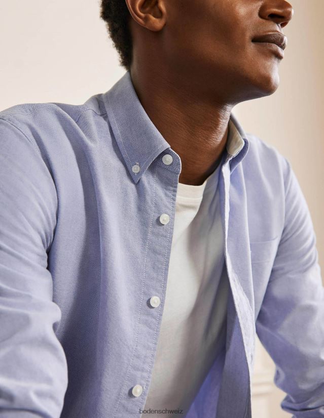 Boden Männer Slim-Fit-Oxford-Hemd VH86PT3630 Kleidung Blau