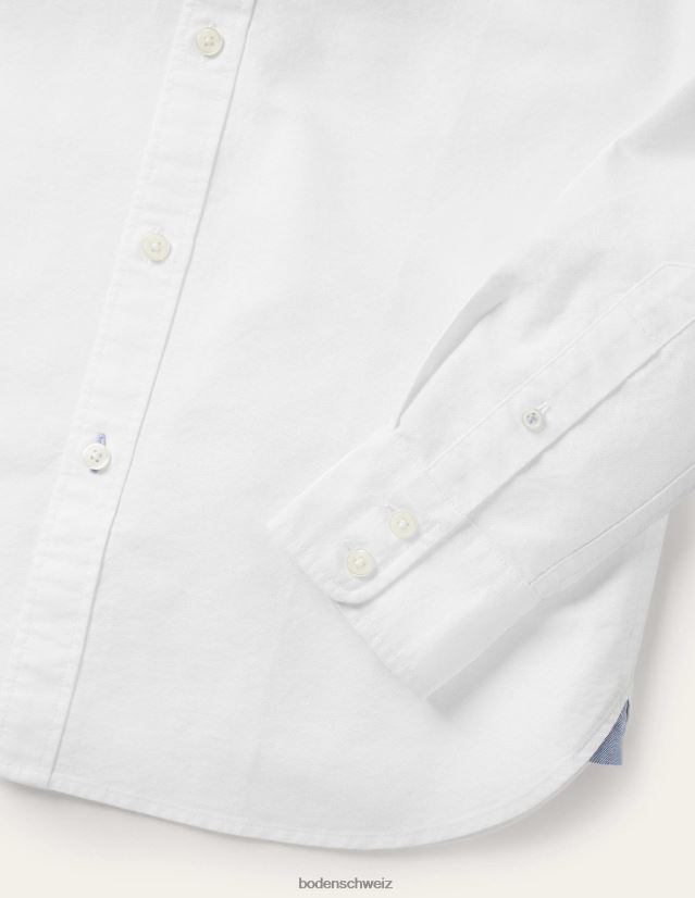 Boden Männer Slim-Hemd mit Knopfleiste VH86PT3569 Kleidung Weiß