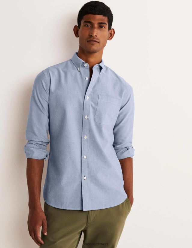 Boden Männer Slim-Hemd mit Knopfleiste VH86PT3603 Kleidung Oxfordblau