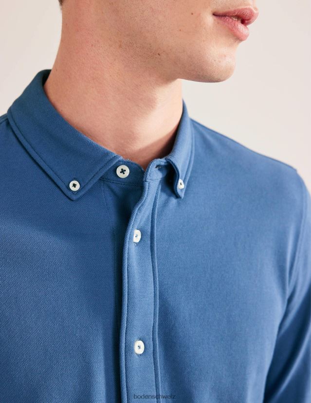 Boden Männer leichtes Piqué-Shirt VH86PT3631 Kleidung echte Marine