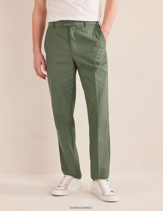 Boden Männer Gewaschene schicke Hose VH86PT3623 Kleidung Alligatorgrün