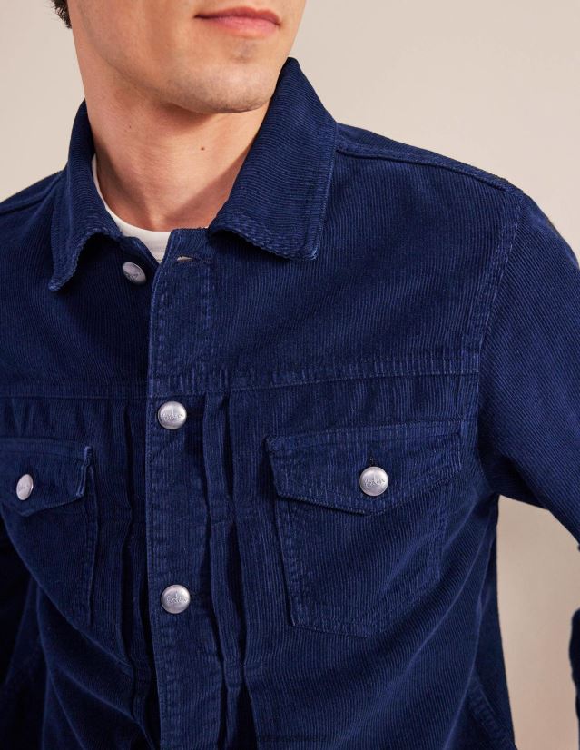 Boden Männer Cord-Trucker VH86PT3570 Kleidung Marineblaue Kordel