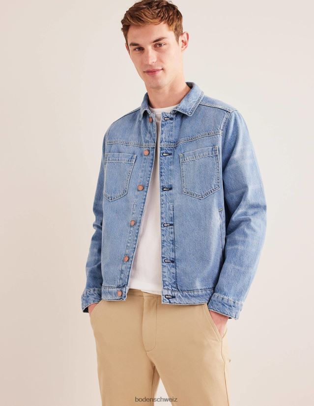 Boden Männer Denim-Trucker VH86PT3521 Kleidung mittlere Wäsche