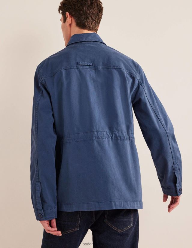 Boden Männer Safari-Jacke VH86PT3507 Kleidung gewaschene Marine