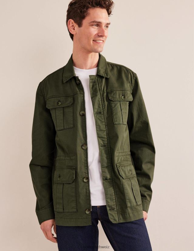 Boden Männer Safari-Jacke VH86PT3546 Kleidung Alligatorgrün