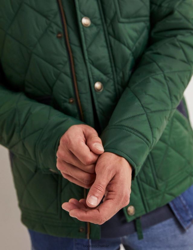 Boden Männer kurze Steppjacke VH86PT3582 Kleidung Alligatorgrün