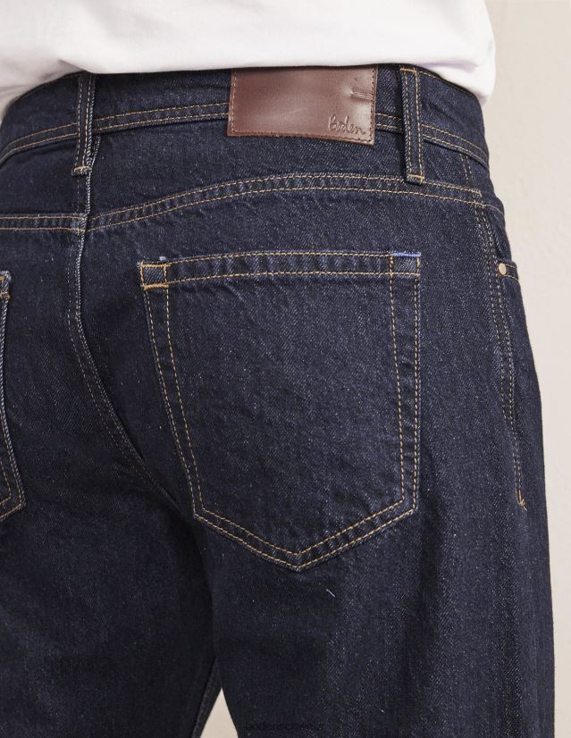 Boden Männer Gerade geschnittene Jeans VH86PT3549 Kleidung dunkle Spülung