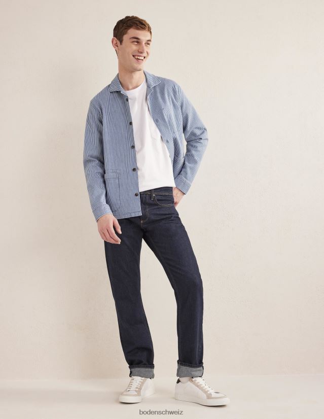 Boden Männer Gerade geschnittene Jeans VH86PT3549 Kleidung dunkle Spülung