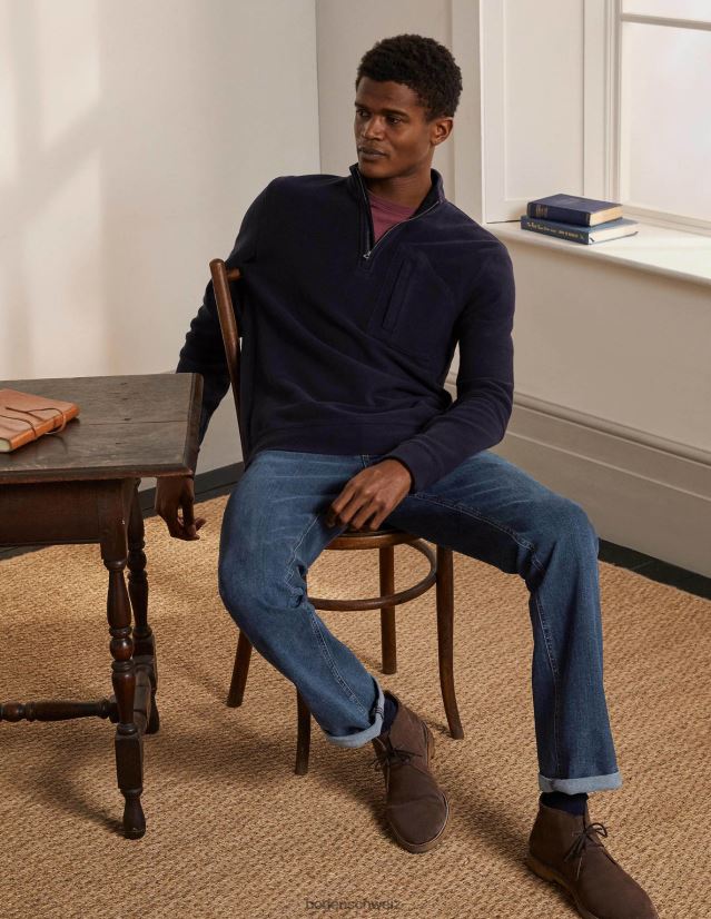 Boden Männer Jeans mit geradem Bein VH86PT3579 Kleidung mittlere Spülung