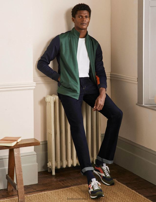 Boden Männer Jeans mit geradem Bein VH86PT3599 Kleidung dunkle Spülung