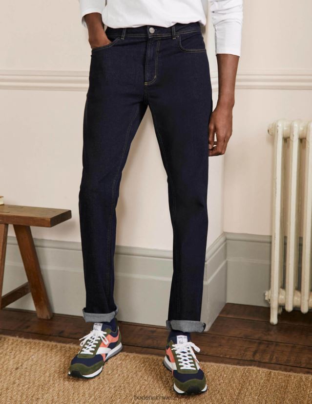 Boden Männer Jeans mit geradem Bein VH86PT3599 Kleidung dunkle Spülung