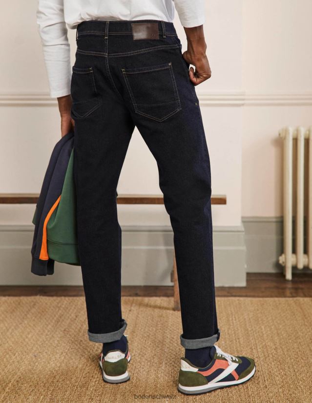 Boden Männer Jeans mit geradem Bein VH86PT3599 Kleidung dunkle Spülung