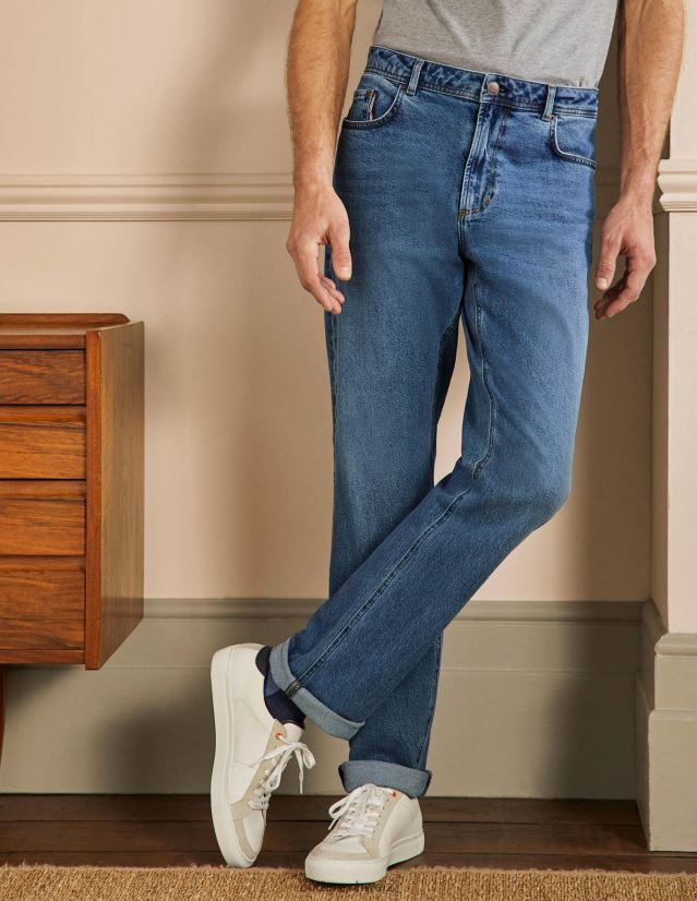 Boden Männer Jeans mit geradem Bein VH86PT3600 Kleidung leichte Spülung