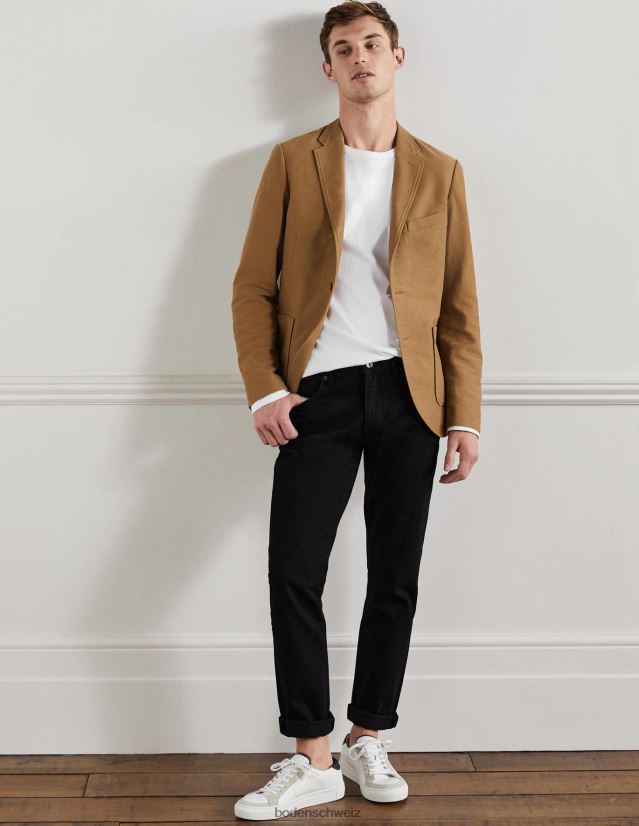 Boden Männer Jeans mit schmalem Bein VH86PT3616 Kleidung schwarzer Jeansstoff