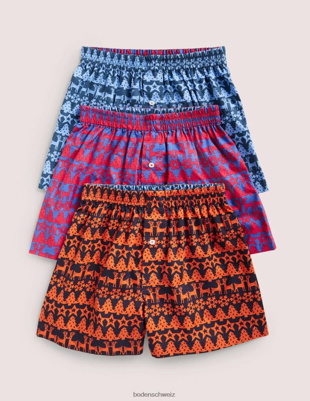 Boden Männer 3er-Pack gewebte Boxershorts VH86PT3578 Kleidung Papierkette