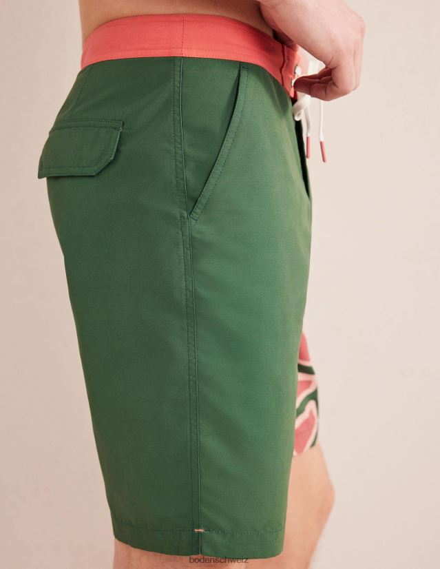 Boden Männer Boardshorts mit fester Taille VH86PT3523 Kleidung Palmblattsonne