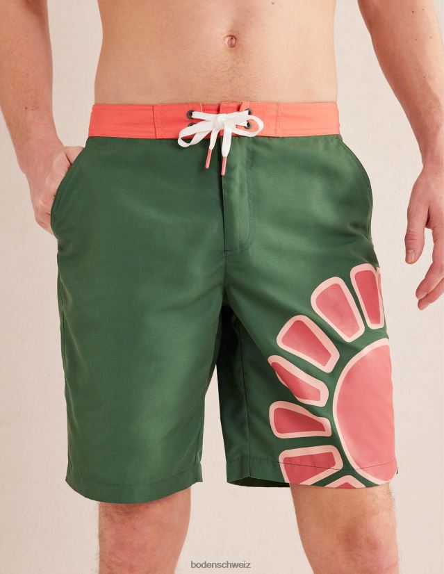 Boden Männer Boardshorts mit fester Taille VH86PT3523 Kleidung Palmblattsonne