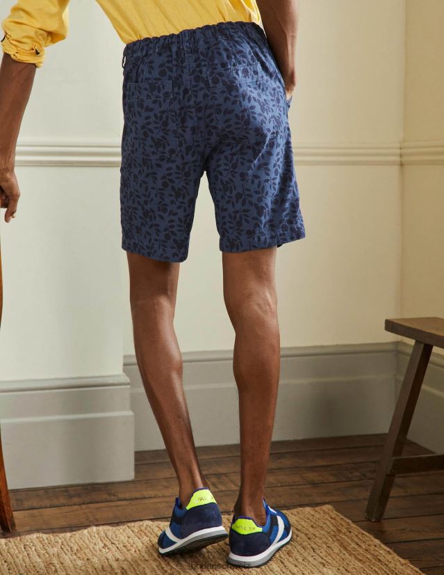 Boden Männer Leichte Shorts aus Leinenmischung VH86PT3584 Kleidung Fähnrich blaues Laub